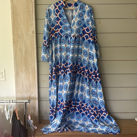Ashilda Boho Maxi Dress | Made in Turkey | No Size Tag (Best Fits S/M) - Picture 3 of 8